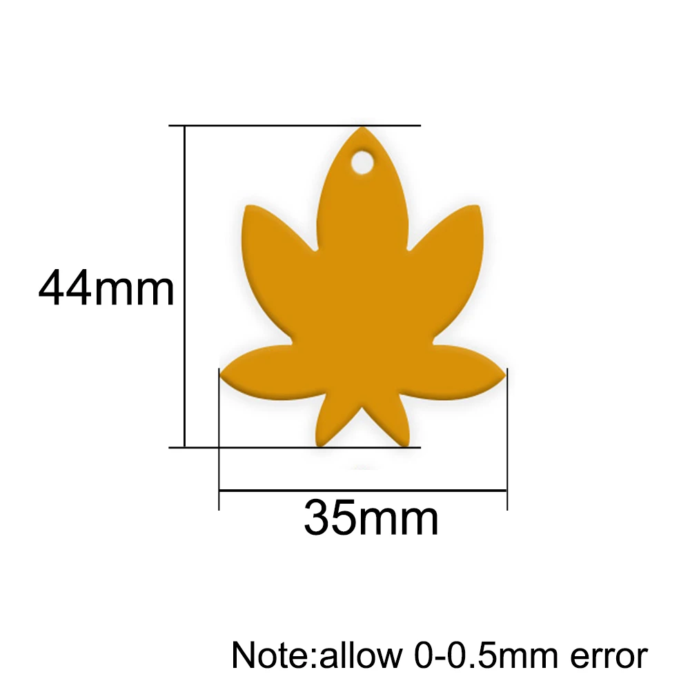 wholesale 20Pcs Maple Leaf Pendant pet tag ID Tags Badge ID Lanyard Name Keychain Personalized Key ID Dog ID Tags  Accessories