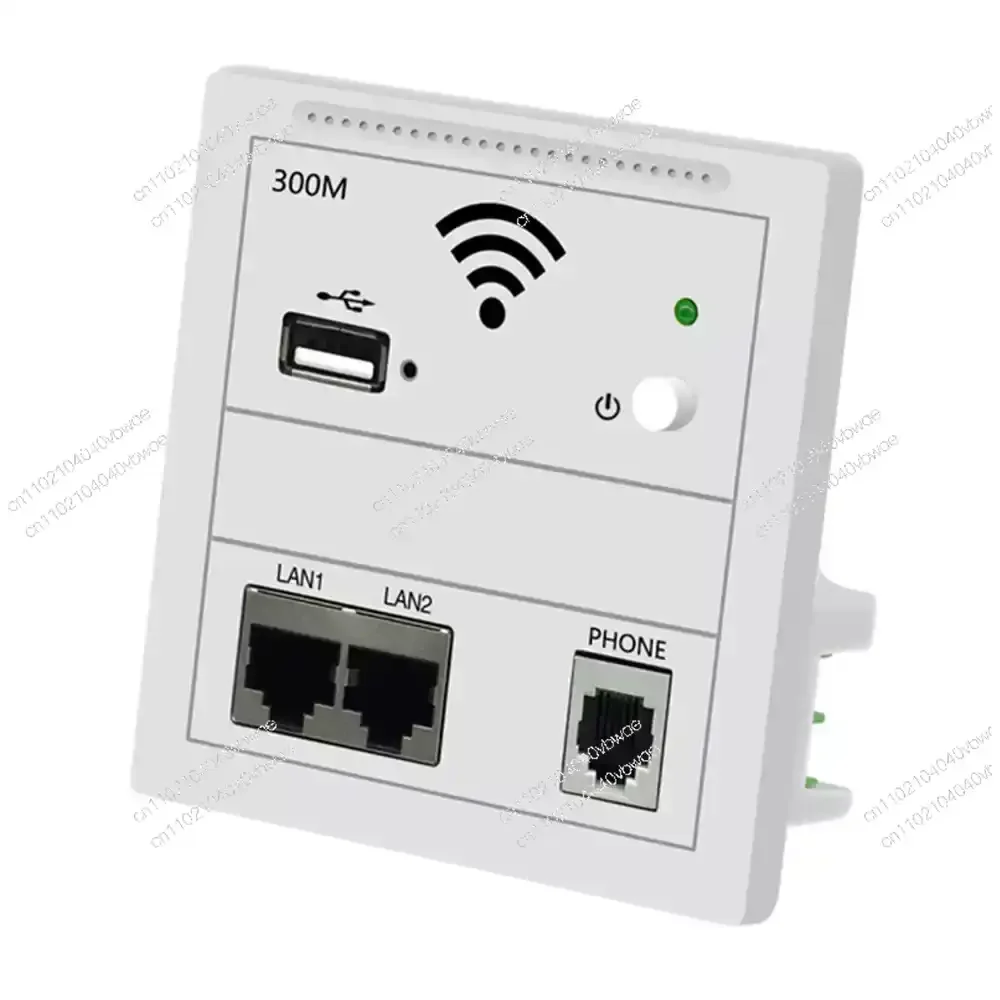 

Двойной порт LAN 300 Мбит/с с телефоном RJ11 Тип 86 Европейский маршрутизатор точки доступа AC100-240V WiFi AP USB 802.3af POE