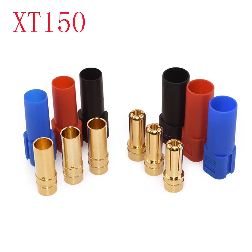 XT150 Connector Adapter 6mm Male/Female Plug High Rated Amps For RC LiPo Battery