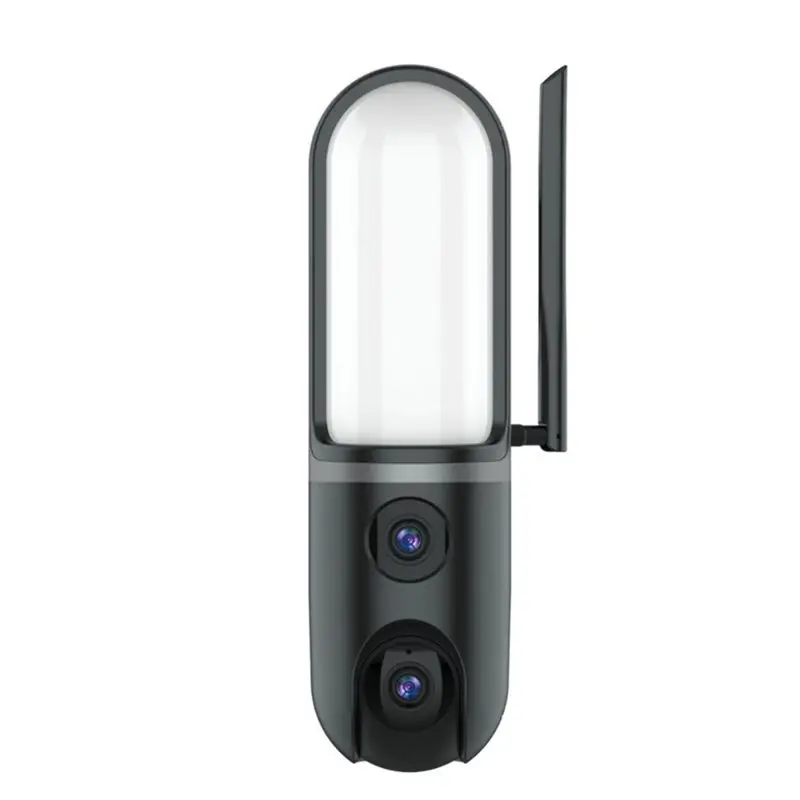 -[A51I Digital]Floodlight Full Color Dual Lens 4MP IP Camera O-Kam APP AI Humanoid Detection Monitor For Courtyard Street Lamp-