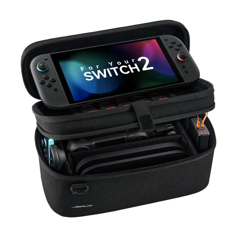 

All-in-One Carrying Case for Nintendo Switch 2, Travel Bag for NS2 Console, Pro Controller, Joy-con Grip and Other Accessories
