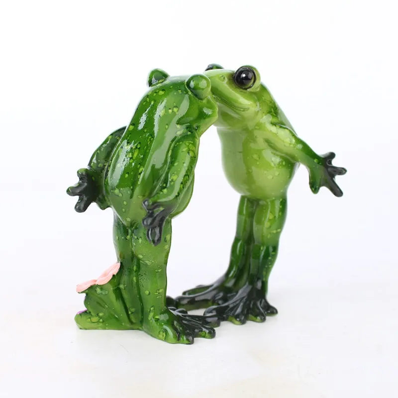 Niedliche ländliche Karikatur Frosch Harz Figur Ornamente Kunst handwerk Skulptur Wohnzimmer Wohn accessoires Büroraum Dekoration