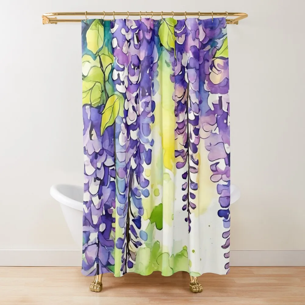 

Wisteria Shower Curtain Bathroom Accessory Waterproof Shower And Anti-Mold Shower Bathroom In The Bathroom Curtain