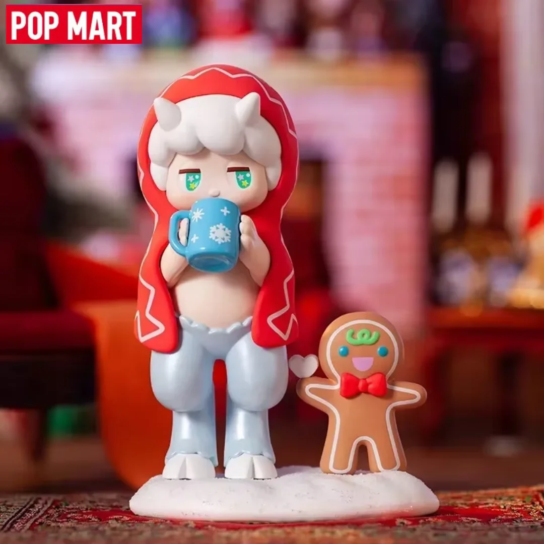 

POP MART Satyr Rory, уютная зимняя серия, слепая коробка, оригинальный шарм, игрушки, кукла, праздничный подарок для девочек, фигурки, украшение для рабочего стола