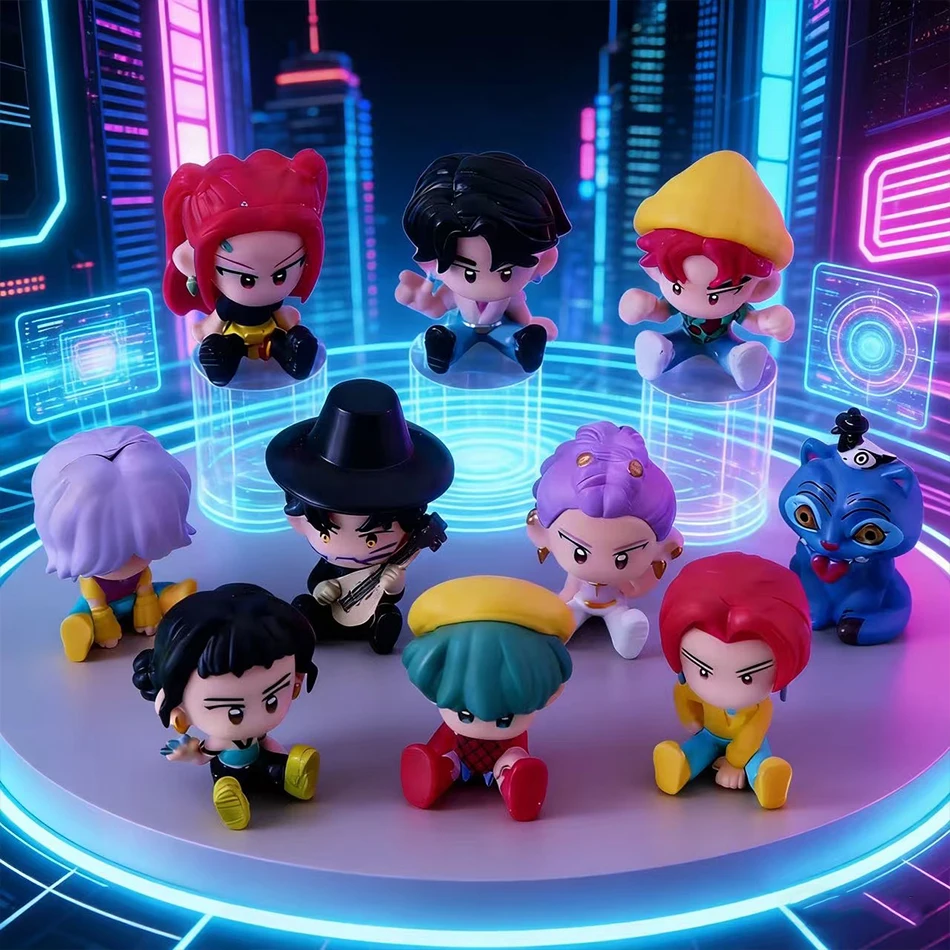 10 pçs/set Kpop Demon Hunters Action Figure Toy Derpys Tigre Rumi Mira Zoey Sussy Estatueta Boneca Para Fãs Presente de Natal