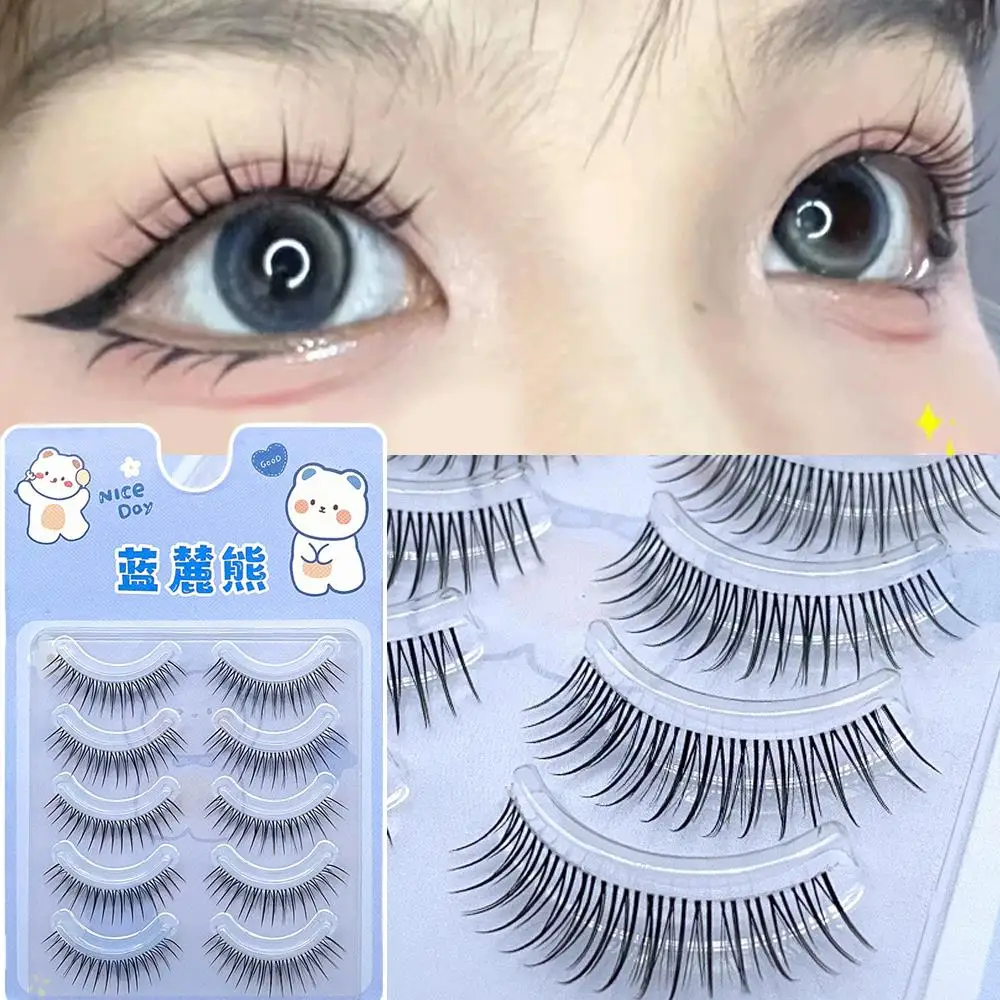 

False Eyelashes U-shaped Lash Cluster Dense Cross Lashes Natural Lash Extension Eye Makeup Lashes Reusable Cosmetics Fake Lash