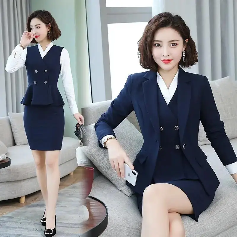 

Small Suit Women's Jacket Women's Casual All-Matching Women's Business Clothing Suit Women's 2023 New Spring and Autumn Stripes