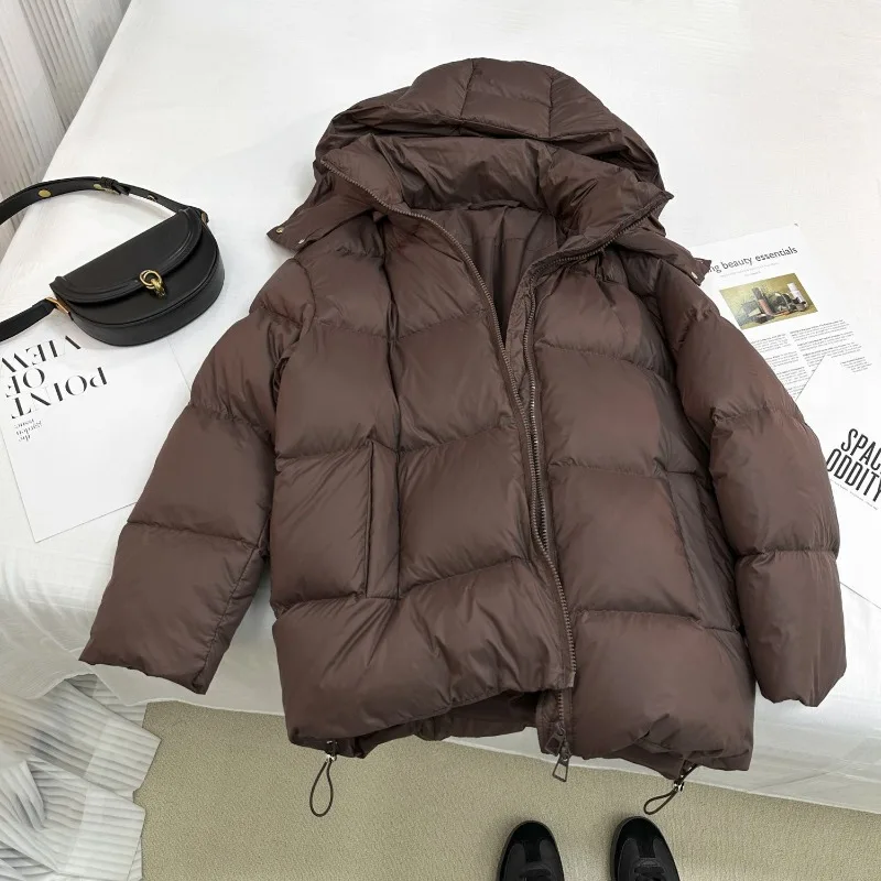 特大サイズ 100 キロ肥厚ダウン綿詰め服女性の冬の新韓国語バージョンパン服フード付きジャケット