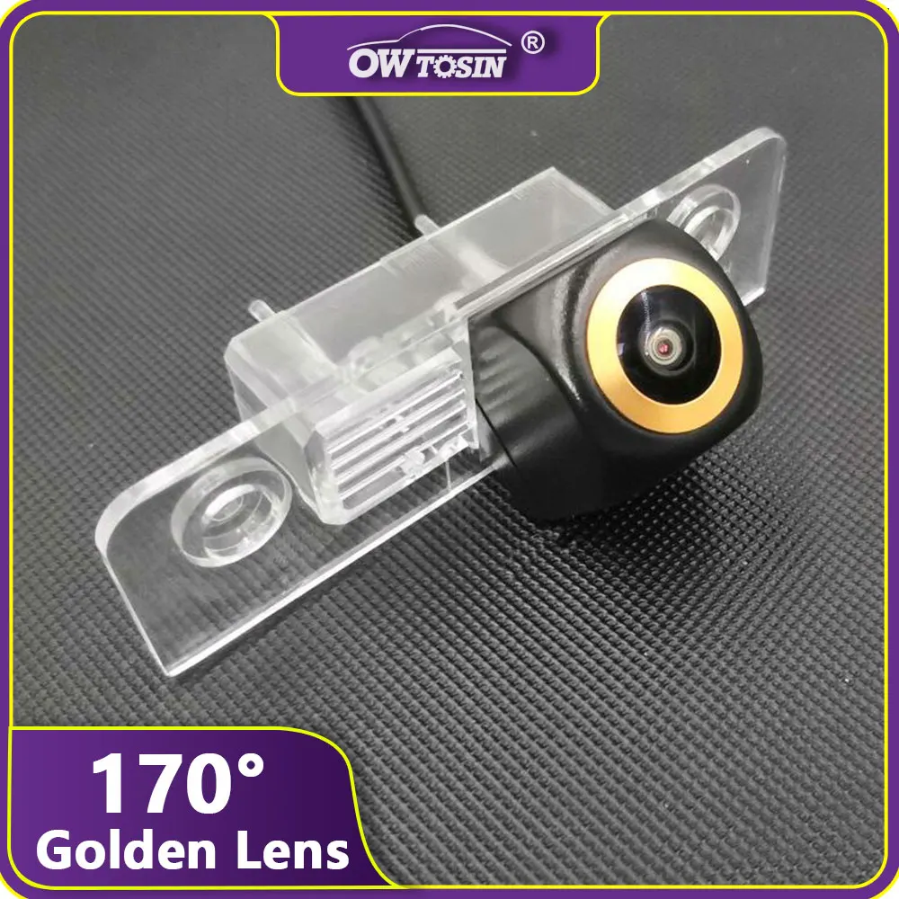 170 °   Cámara de marcha atrás para vehículo con lente dorada AHD 1080P para Ford Fiesta MK5 Hatchback 2004 2005 2006 2007 2008 Monitor de visión trasera
