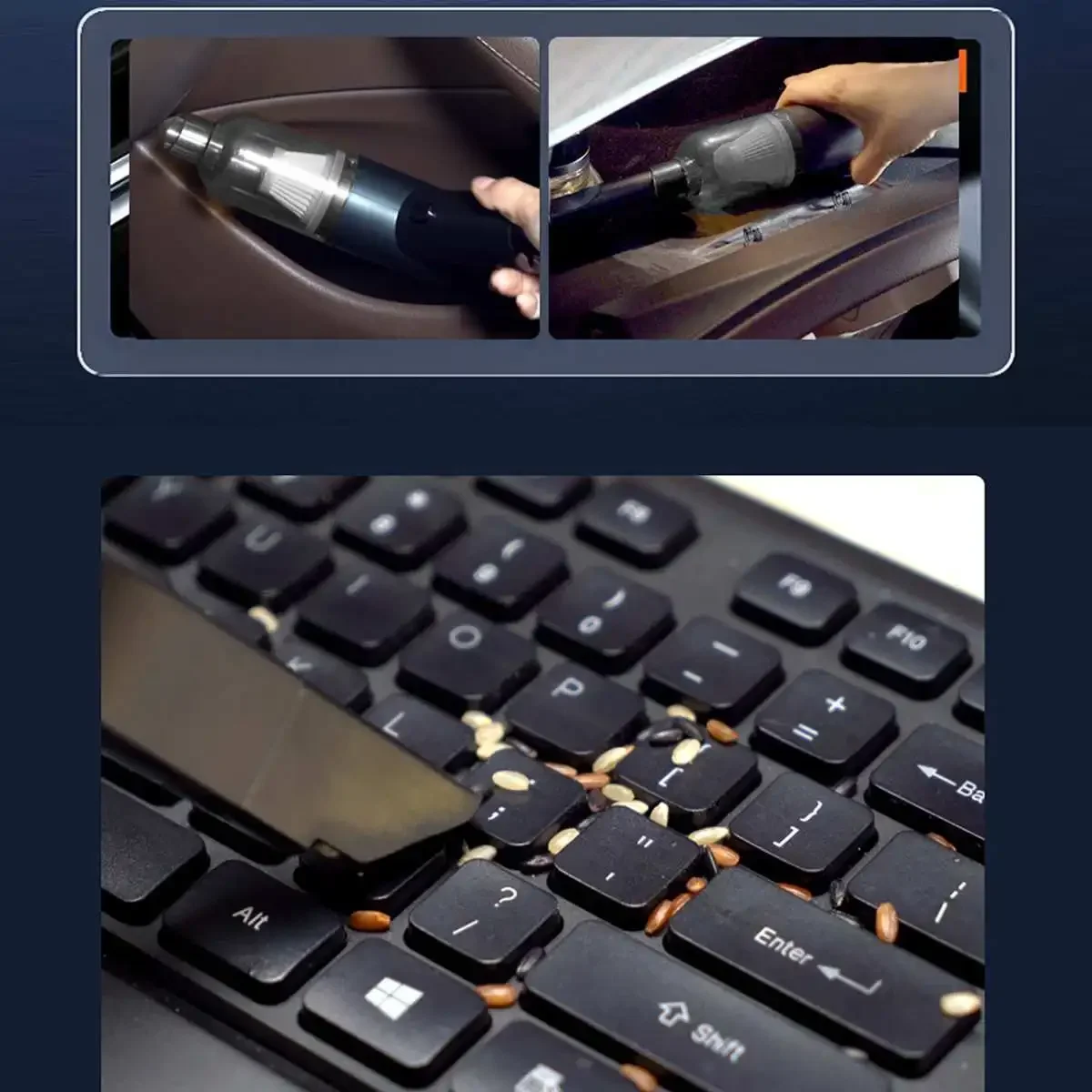 Przenośny bezprzewodowy odkurzacz samochodowy 1000Pa odkurzacz domowy Mini duży poziom ssania na sucho i na mokro odkurzacz samochodowy