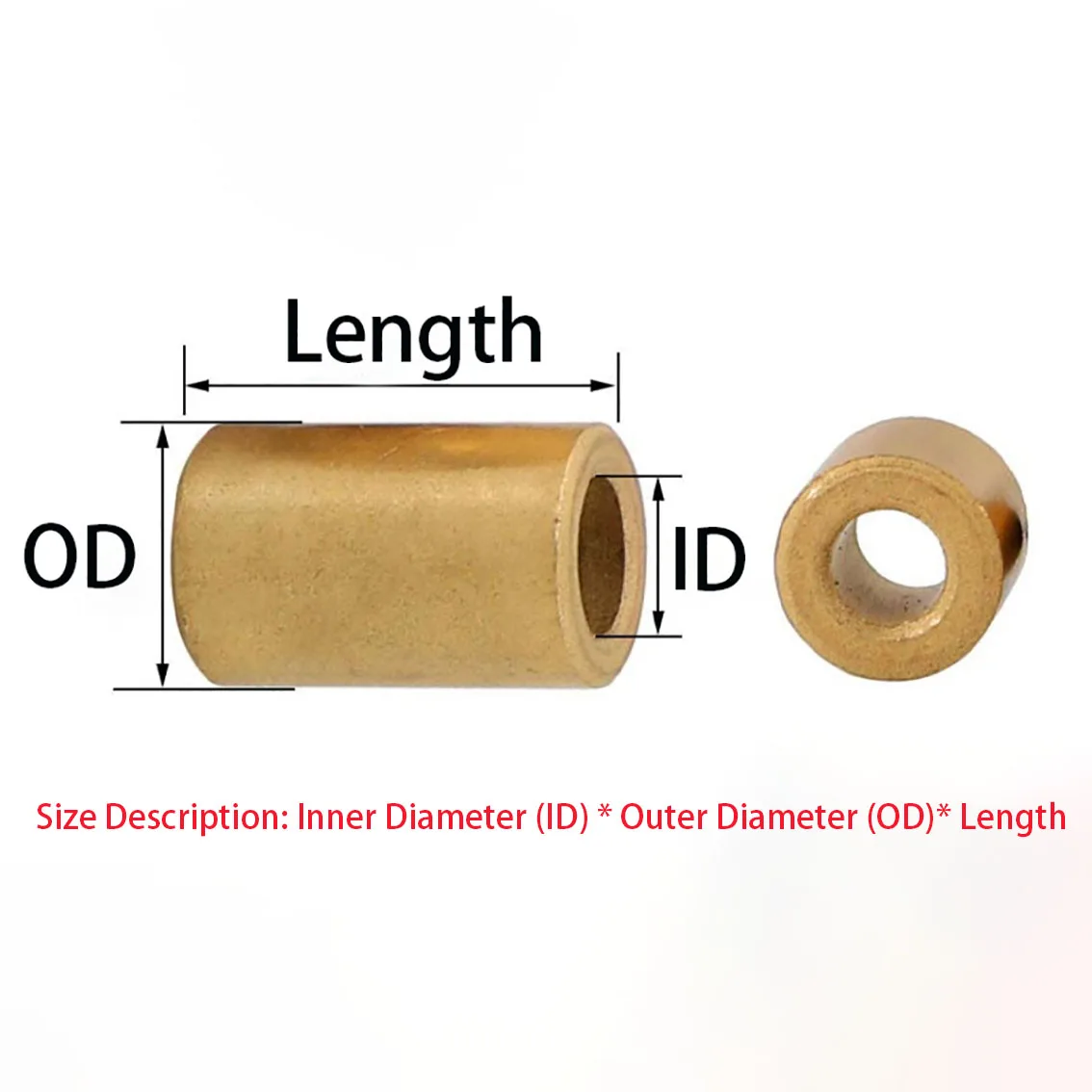

M16 M18 M20 M25 M30-M60 Powder Metallurgy Oil Bearing Unthreaded Brass Bearing Sleeve Copper Base Bushings Washer Gasket