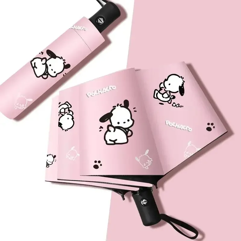 New Sanrio Pochacco animation peripheral cartoon folding umbrella creative kawaii cute sun protection UV parasol gift wholesale