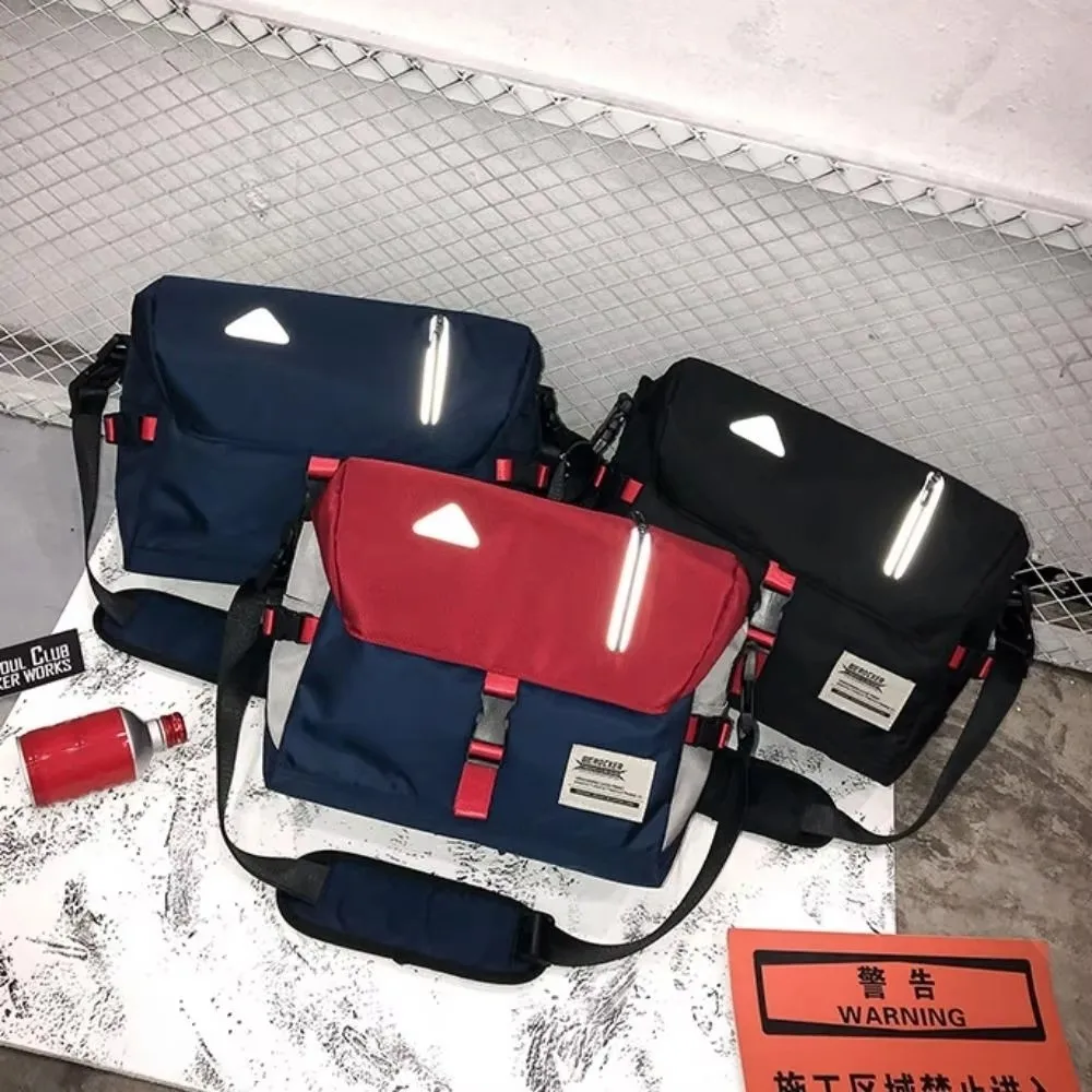 Classic Waterproof Messenger Bag Adjustable Strap Large Capacity Crossbody Bag Multi-pocket Bike Satchel Casual Use