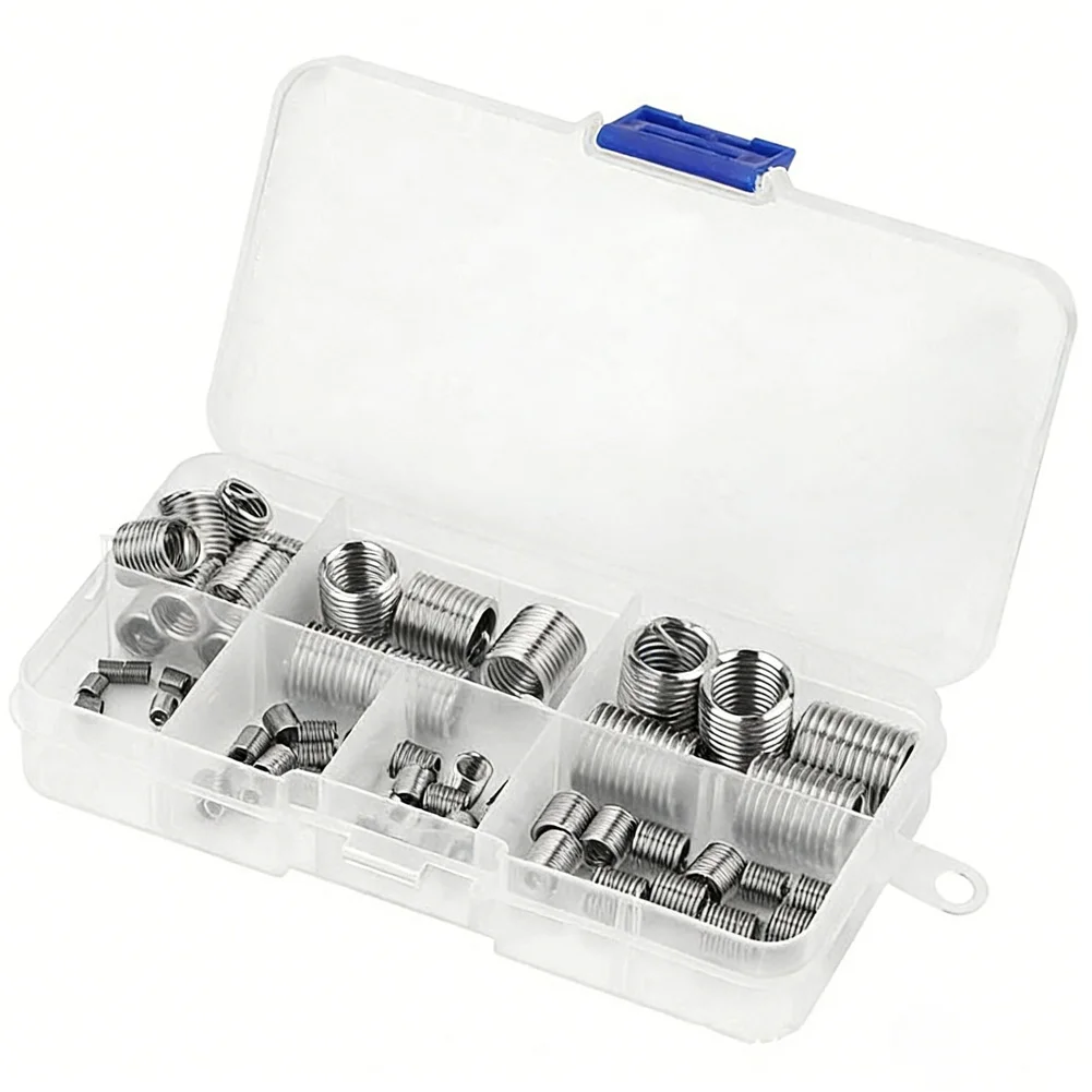 Metric Thread Repair Kit Made of 304 Stainless Steel 60pcs Threaded Inserts for M3 M5 for m6 M8 for m10 Thread Reinforcement