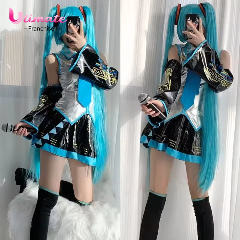 Utimate Cosplay Hatsune Miku Animal Hatsune Cos Wig Blue Jams Clamp Pers Ponytail Sakura Cosplay Wigs