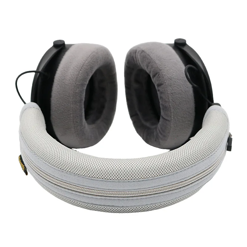 Copertura del fascio della testa dell'auricolare per Beyerdynamic DT900 Pro X DT700 ProX Custodia protettiva per cuffie Fascia per capelli in tessuto a rete traspirante con cerniera