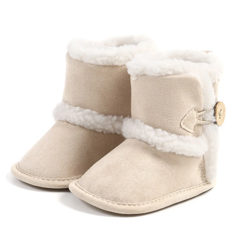 Baby Winter Boots Soft Anti-Slip Sole Booties Warm Slippers Crib Shoe Infant First Walkers