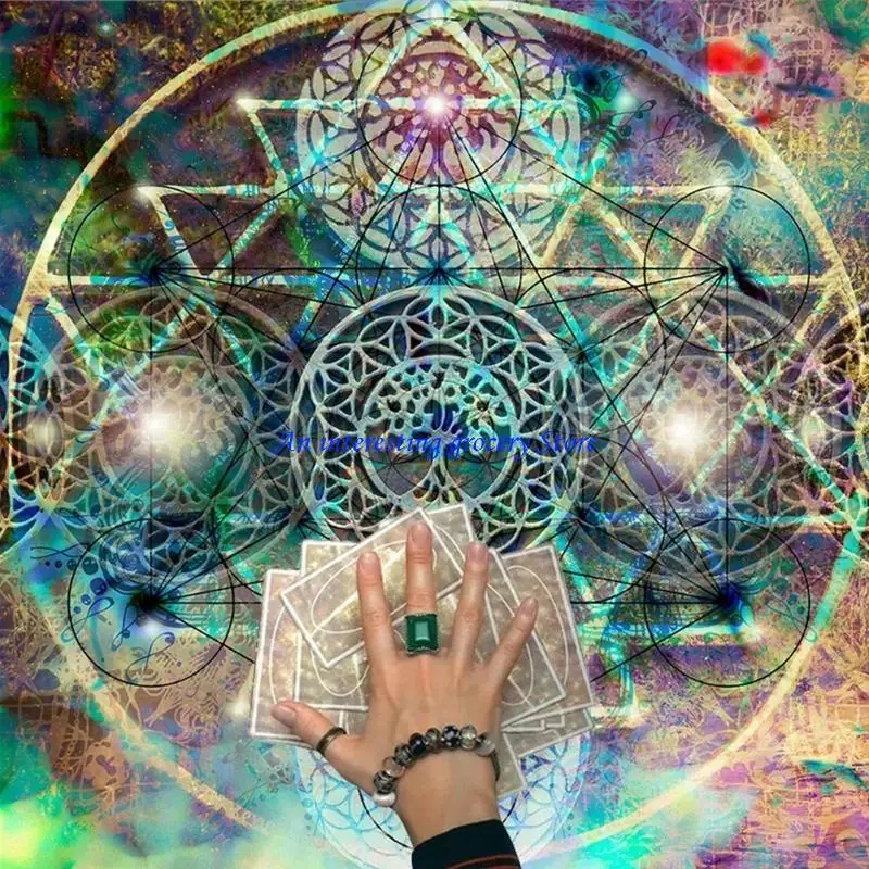 

652D Dowsing Divination Metaphysical Board Magician Board Game Tablecloth Cards Mat