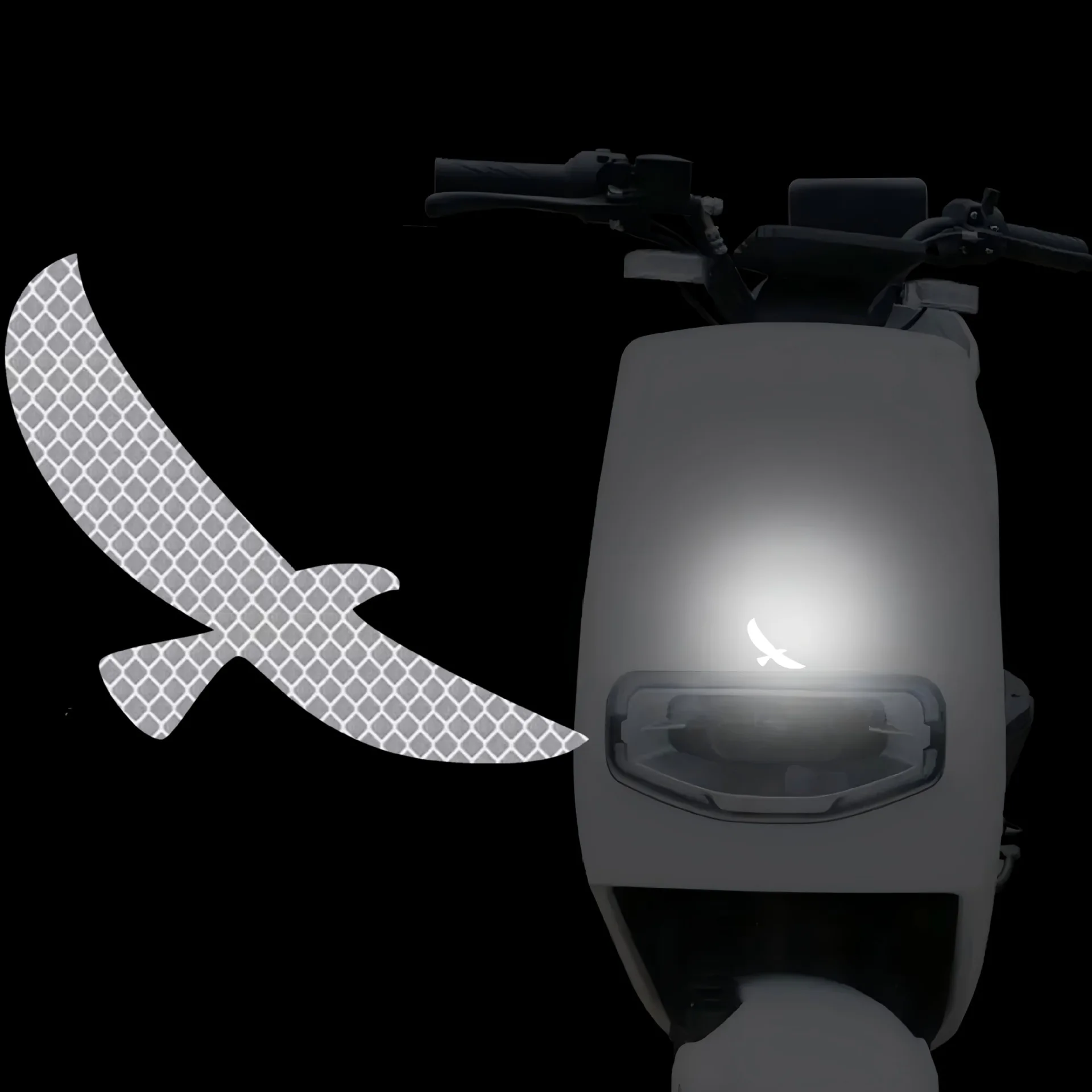 

1 шт. светоотражающая наклейка «Крыло орла» — предупреждающая наклейка для безопасности в ночное время для заднего багажника автомобиля, яркий силуэт животного, декор для авто