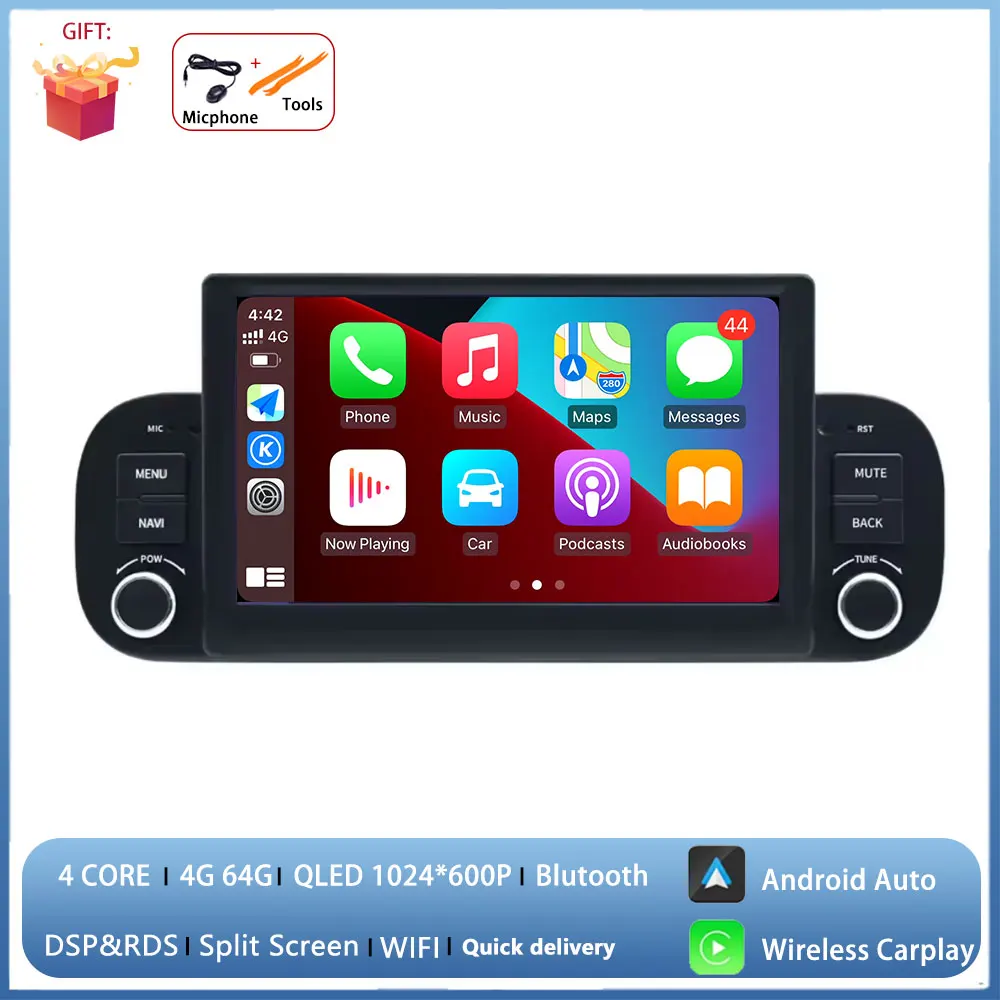 7 ''Voor FIAT Panda 2013 - 2020 Android Auto Radio multimedia Speler GPS Navigatie Draadloze Carplay Intelligente Systemen