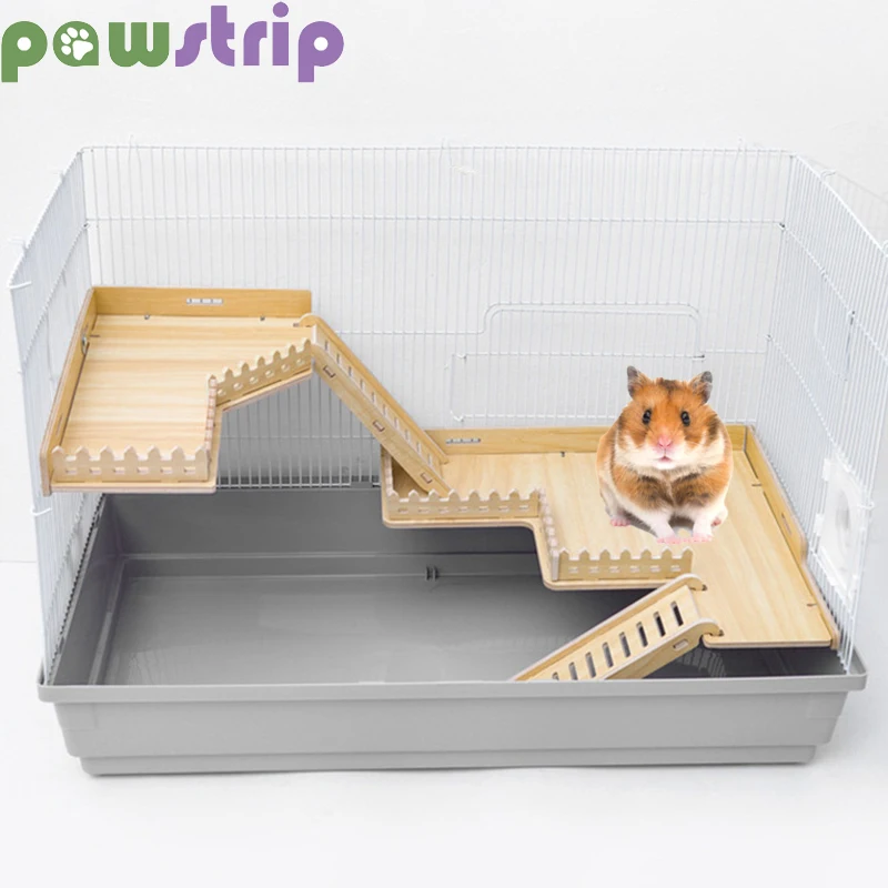 

Hamster Toys Double Layer Wooden Hamster Ladder Platform Jumping Board Thicken Durable Hamster Cage Small Pets Supplies