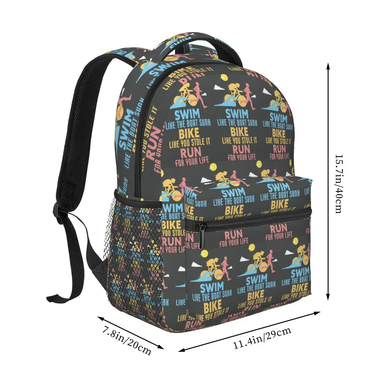 Triathlon Swimming Cycling Running Backpack Student Boys Girls BookBag Children School Bag Laptop Shoulder Bags for Men Women