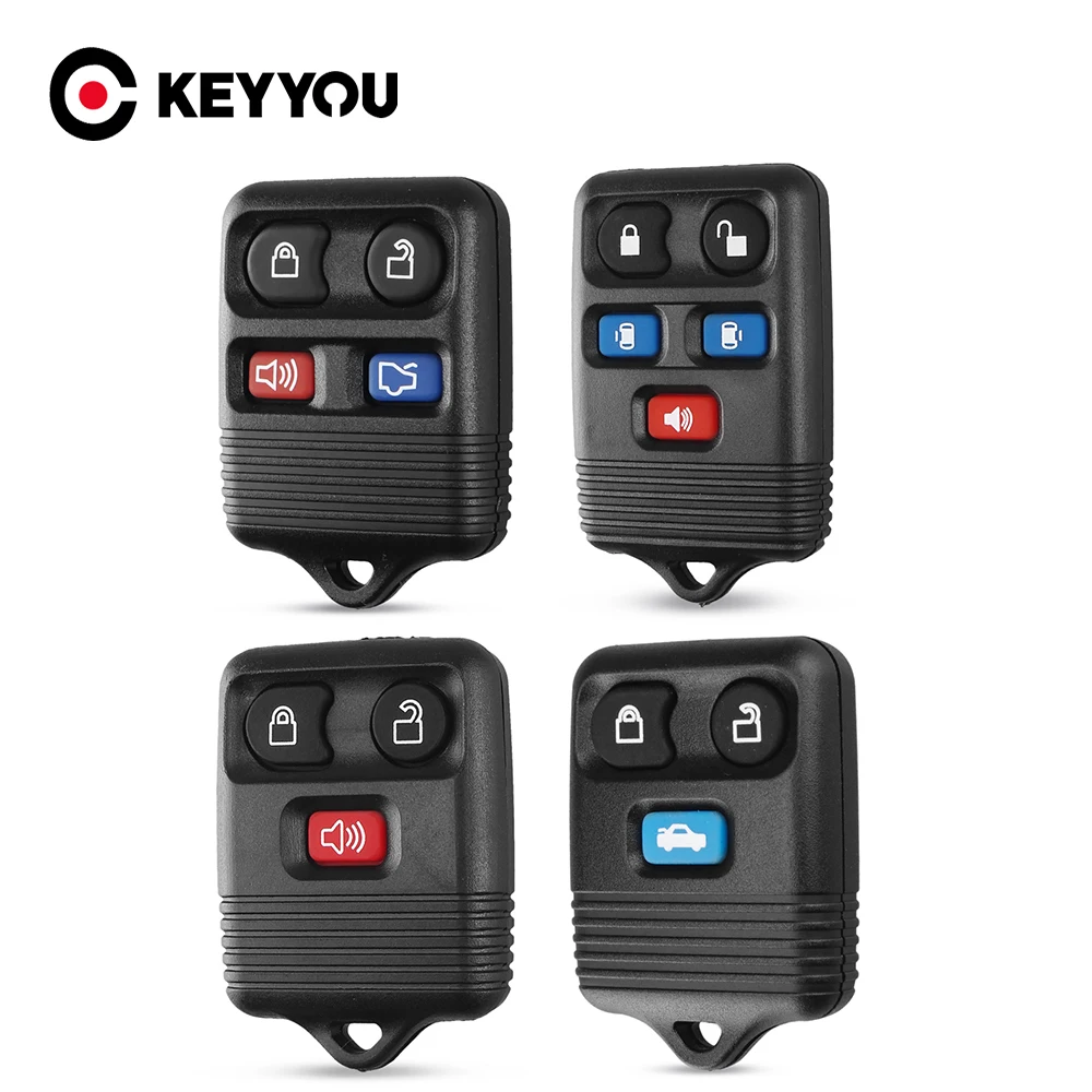 

KEYYOU 20pcs 3/4/5 Buttons Remote Key Shell Case Cover For Ford Mustang Focus Lincoln LS Town Car Mercury Grand Marquis Sable