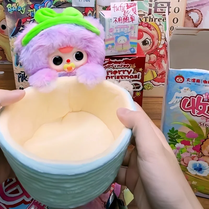 Kotak Misteri Vinyl Koleksi Boneka Lucu Genuine Baby Three Storage Basket Line Fashion Blind Box - Mainan Hadiah Ulang Tahun Untuk Anak Perempuan