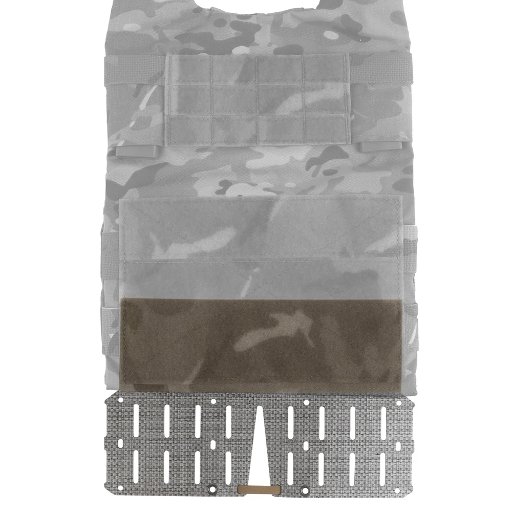 Poseidon Defense Vest Belt Bottom Mounted Horizontal Expansion Panel Adapter Plate With Elastic Cord for Molle Pouch Most Items
