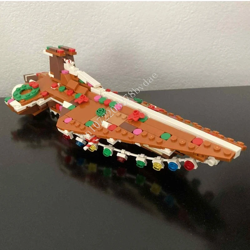 508PCS Pan di Zenzero Venator StarDestroyer Guerra Spaziale Militare MOC SpaceShip Modello di Battaglia Building Block FAI DA TE Modello di Educazione Regalo
