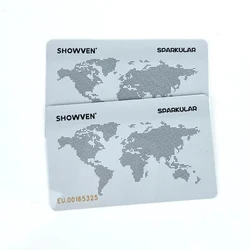 2 pcs Black cards and 2 pcs Gray RF Time Cards for Showven Sparkular Machines