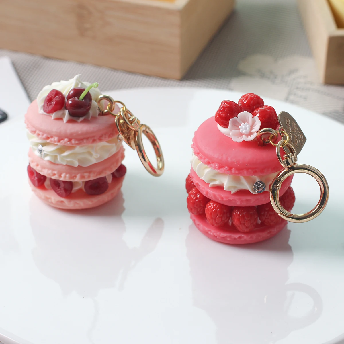 1 Stück Neuer Frucht-Dessert-Anhänger Authentischer Nischen-Schmuck Einfacher Freundinnen-Taschenanhänger Schlüsselanhänger Geschenk – Detail 2