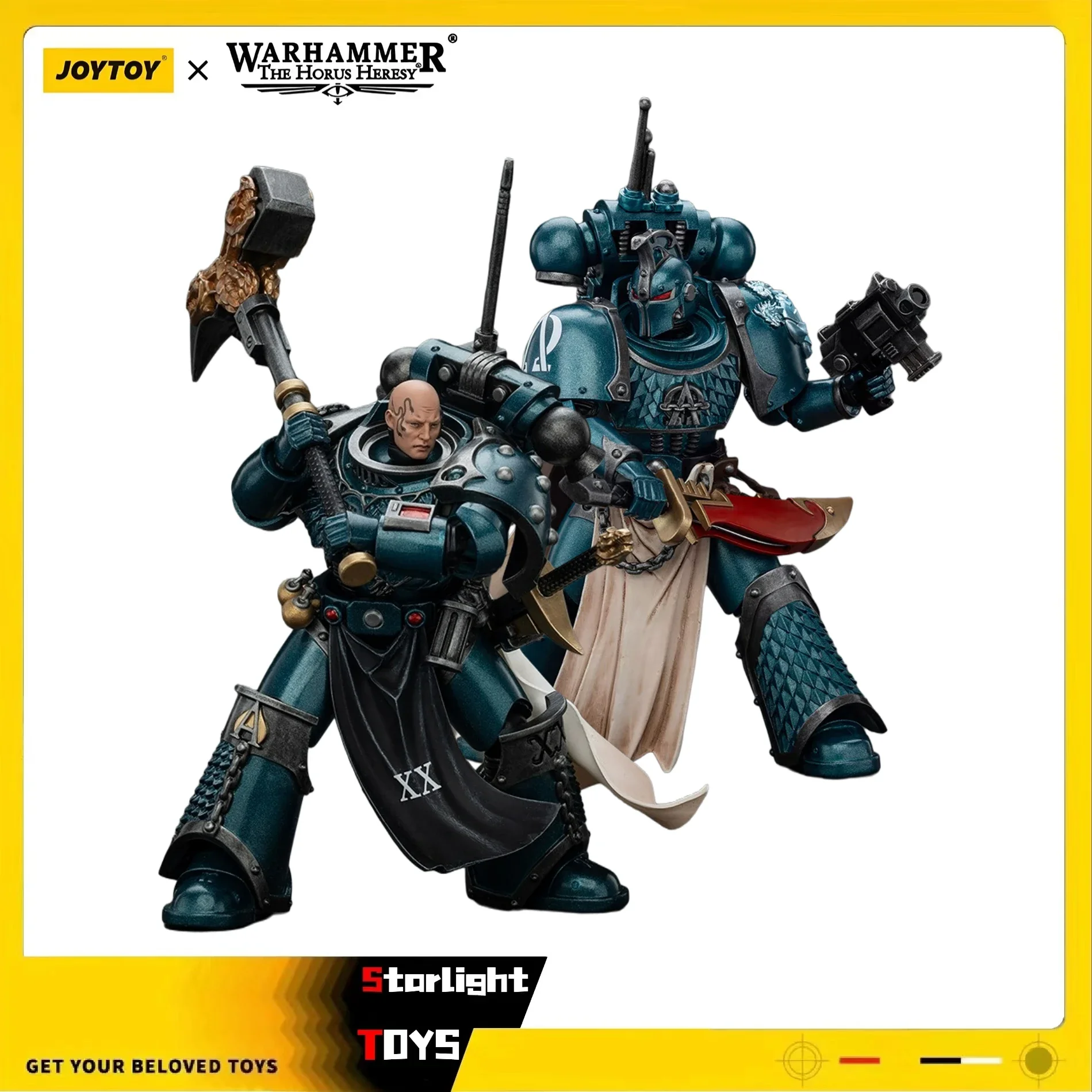 

JOYTOY Warhammer 40K Alpha Legion Legion Praetor with Power Sword Harrowmaster Armillus Dynat Toy Model 1/18 Action Figure