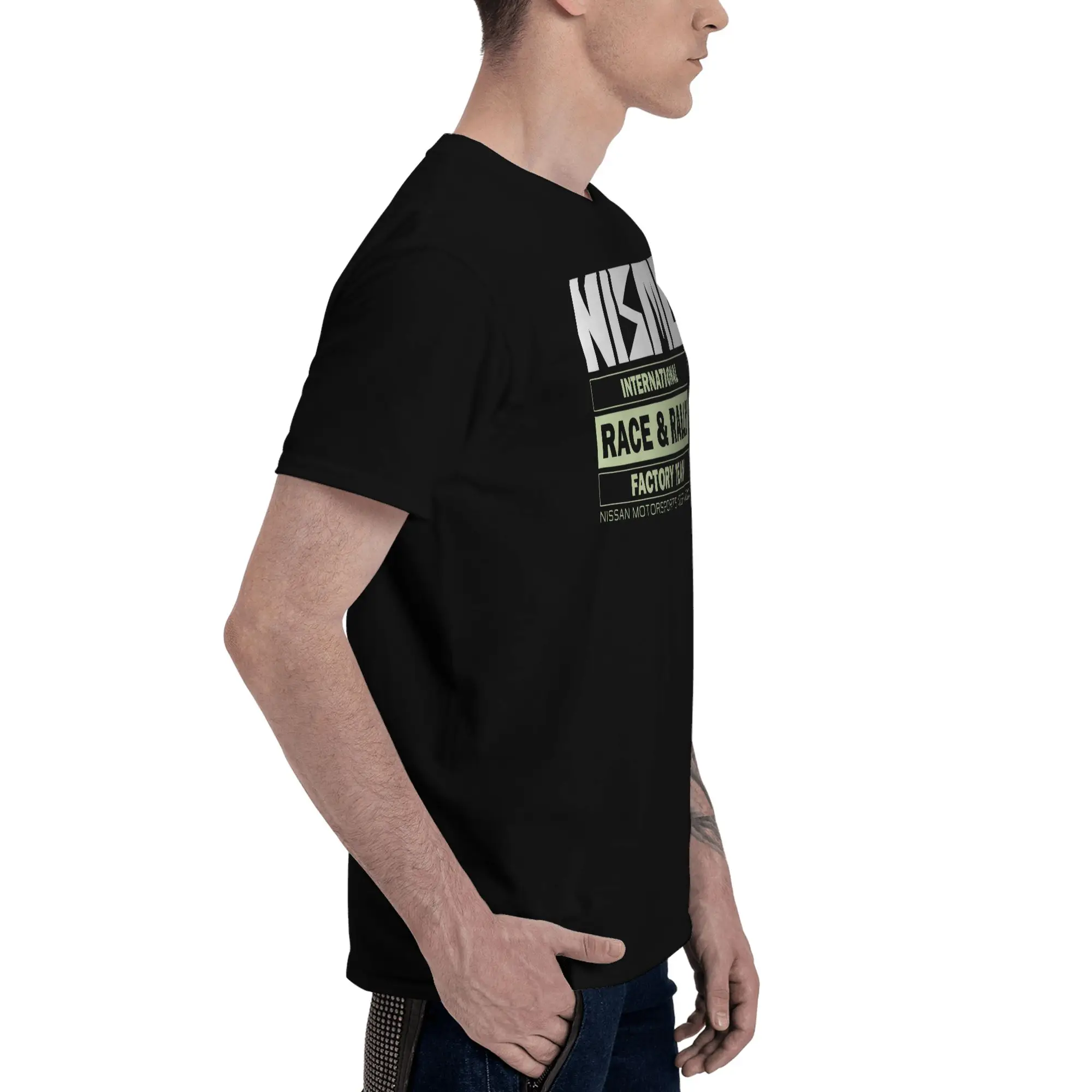 NISMO RACE & RALLY Flattering For All Body Types Reversible T-shirt Lazy Vibe Short Sleeve