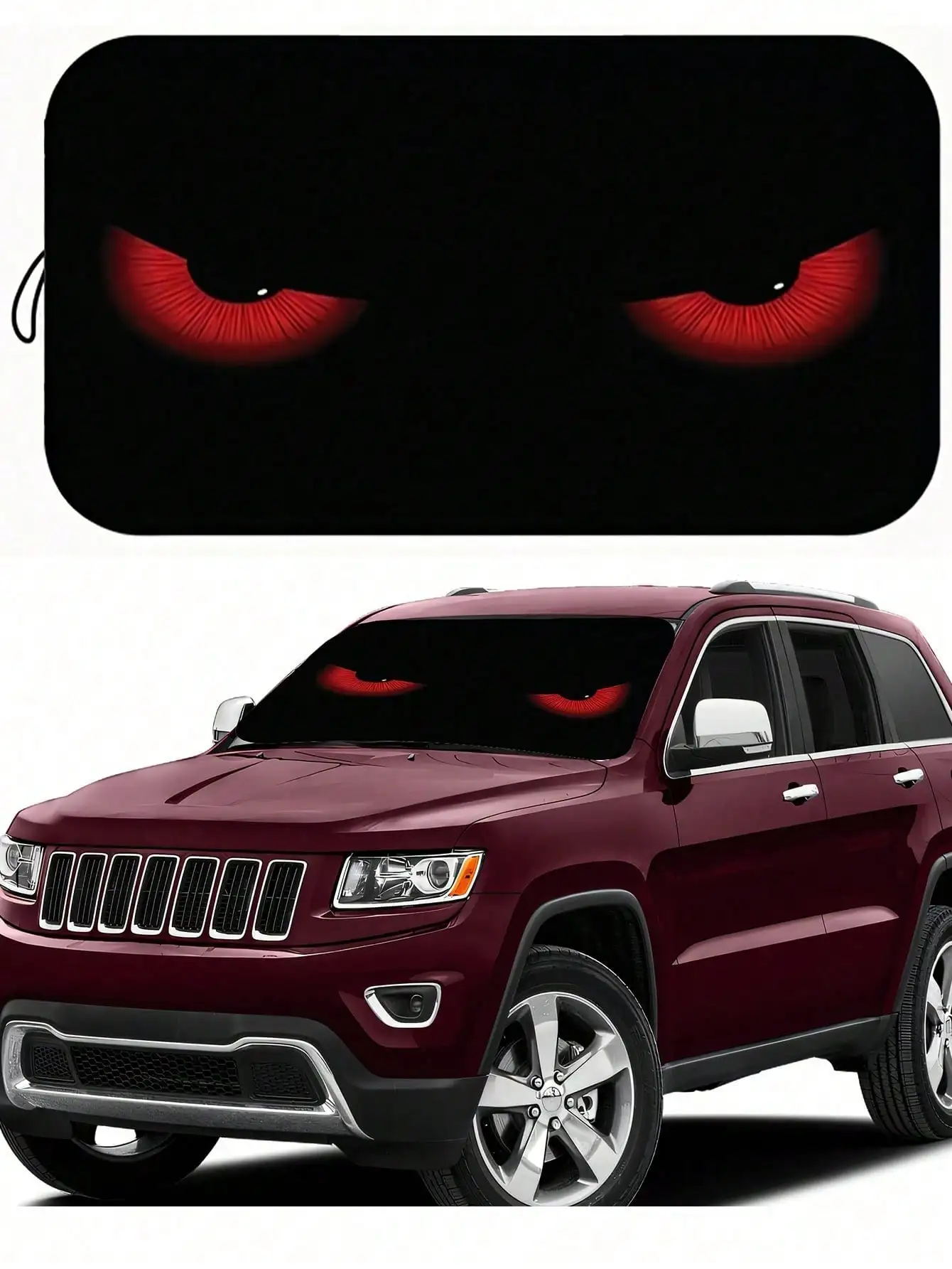 1 parasol plegable para parabrisas de coche de 59,06 x 27,5 pulgadas, bloque UV, interior fresco, se adapta a los modelos de 2025