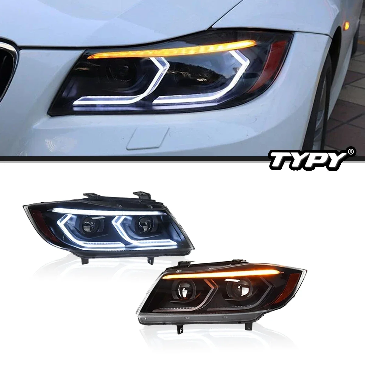 

Car Light For BMW 3 Series E90 Headllight 2005-2012 Front Lamps DRL 320i 318i 323i 325i Headlights Auto Accessories