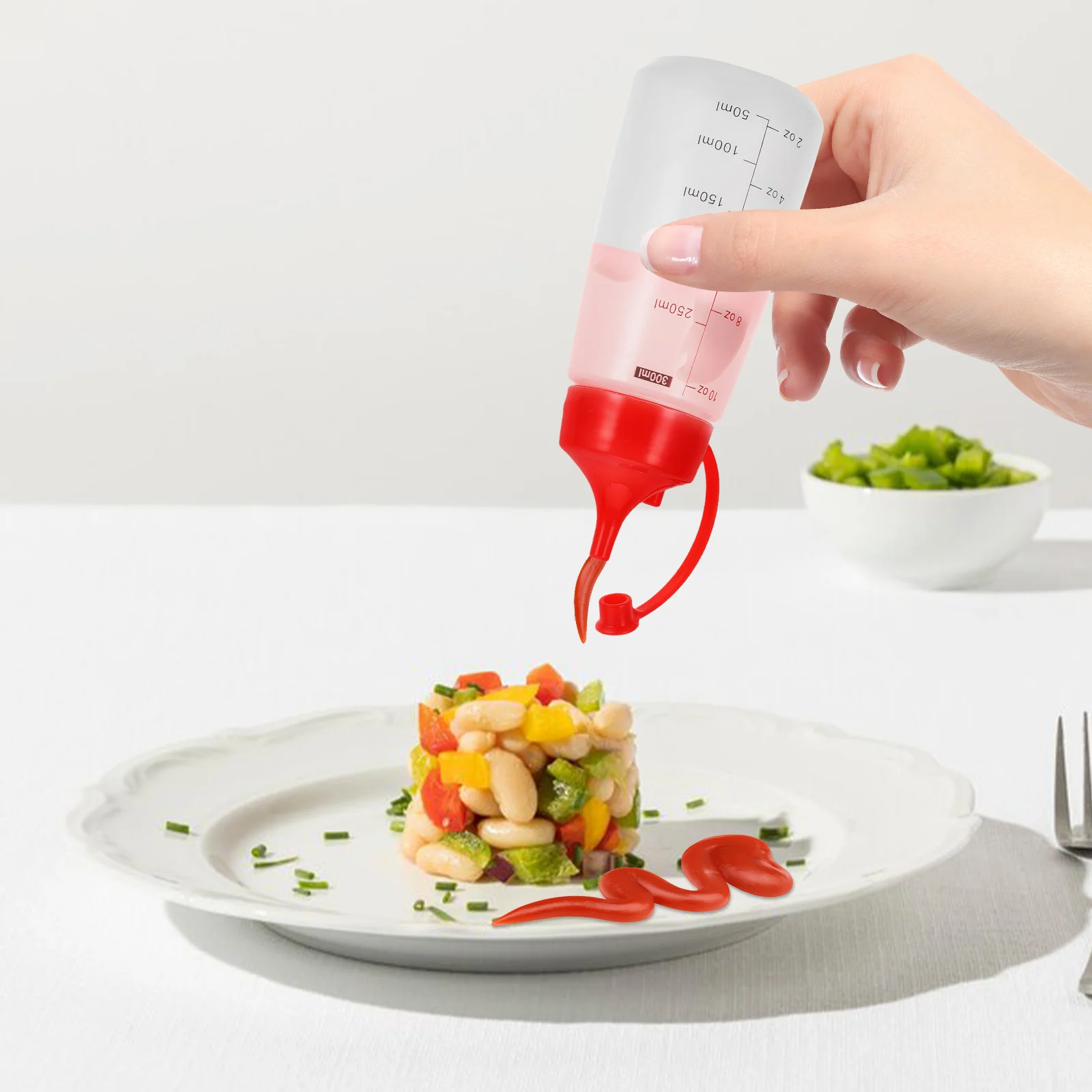 

Condiment Bottles Thickened Squeeze Dispenser Salad Dressing Mustard Refillable Sauce Olive Oil Precise Measurement