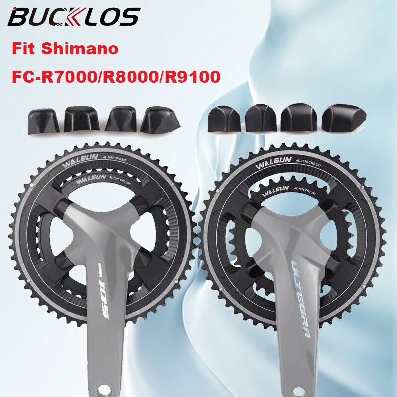 BUCKLOS Chainring Bolts CNC Aluminum Chain Covers for Shimano FC-R7000 R8000 R9100 105 Ultegra DURA-ACE Chainwheel Screws Nuts