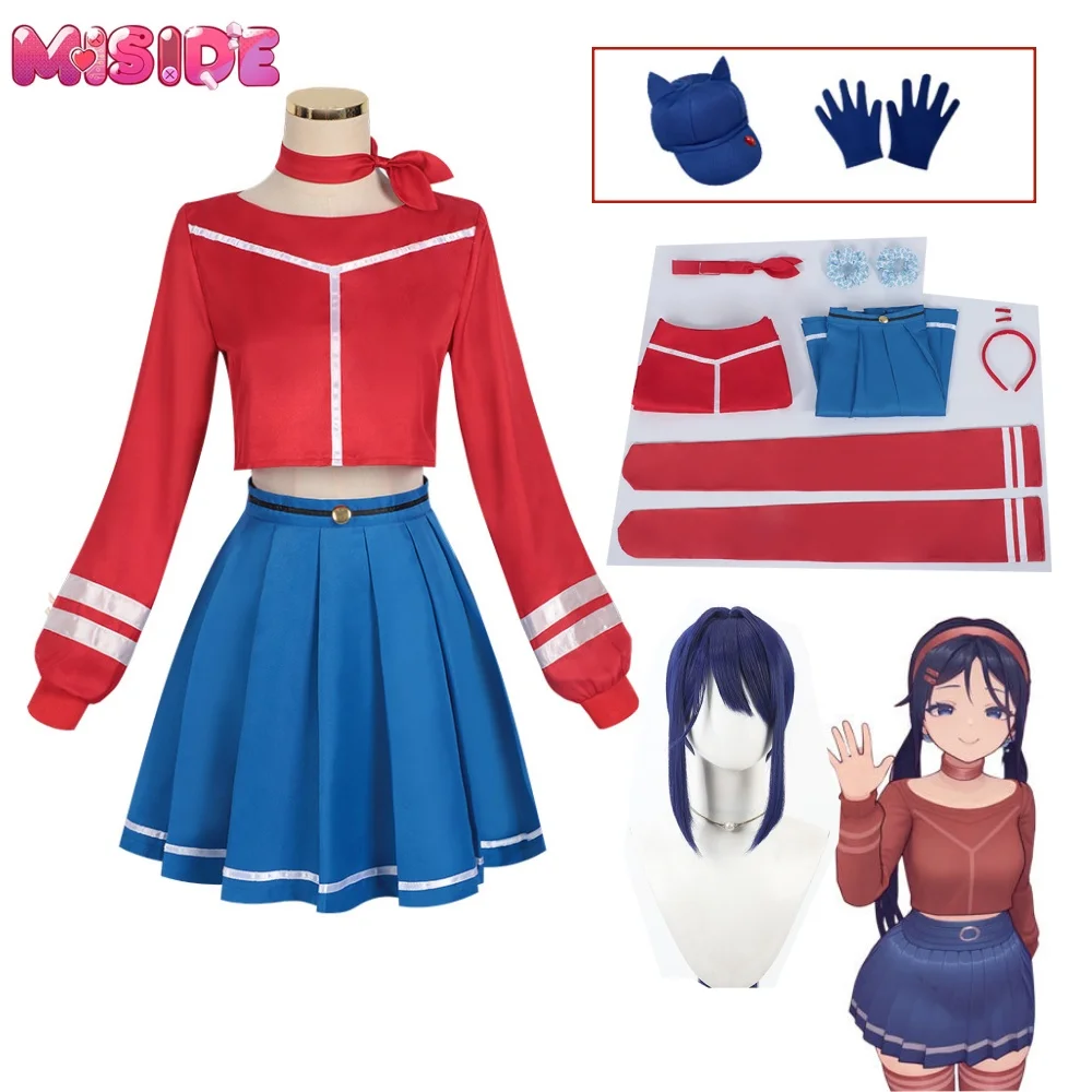 

IN STOCK Game MiSide Crazy Mita Cosplay Costume Full Set Wig Role Play Primary Yandere Mita Cosplay Outfit Halloween