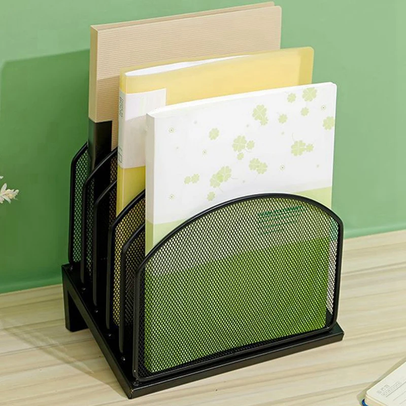 مجلد ملف عمودي عمودي للمكتب والفصول الدراسية ، منظم مكتب مع دعم 5 أقسام