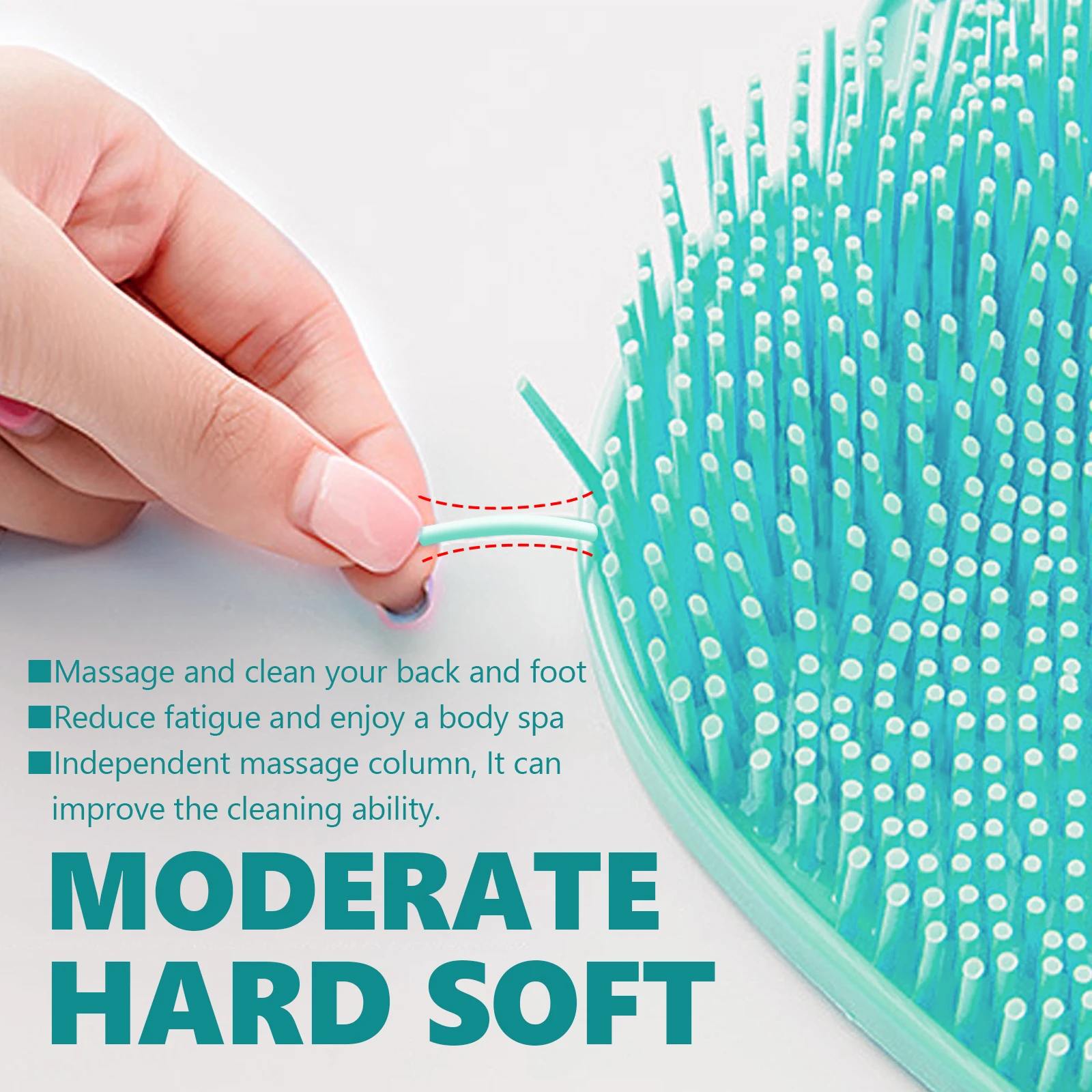 Shower Foot Scrubber Massager Cleaner, Acupressure Mat with Non-Slip Suction Cups, Improve Circulation, Exfoliation,Massage Mat