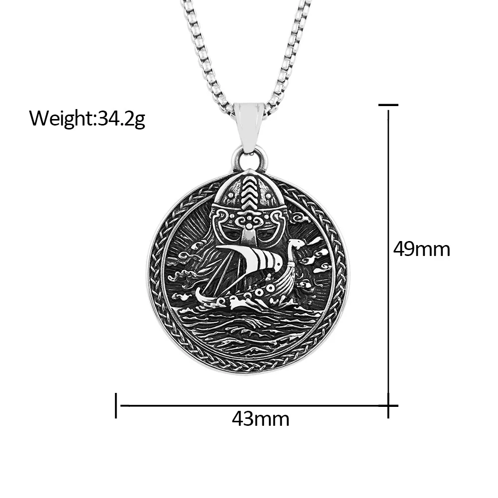 100pcs/lot pirate ship titanium steel necklace wholesale men's fashionable and domineering stainless steel pendant pendants