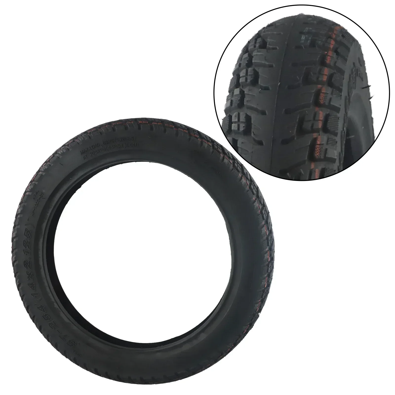 High performance 14 inch Off road Outer tire 14x2 125(57 254) Improved grip with special lines Long lasting and reliable