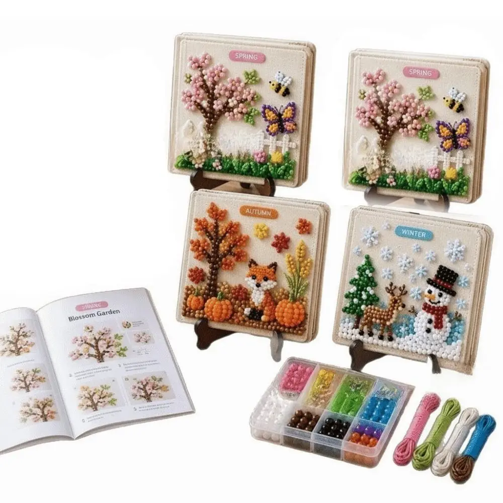 3D Beaded 3D Beaded Craft Kit Colorful Beads Easy DIY Bead Animal Craft Tiny Size Accessories Included DIY Beading Kit Gift Set