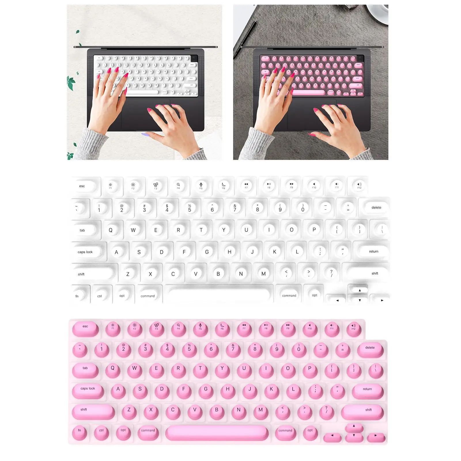 Copertura per tastiera per protezione per unghie lunghe Robusta per notebook per accessori per tastiera Nail Art Pellicola per tastiera per digitazione di giochi