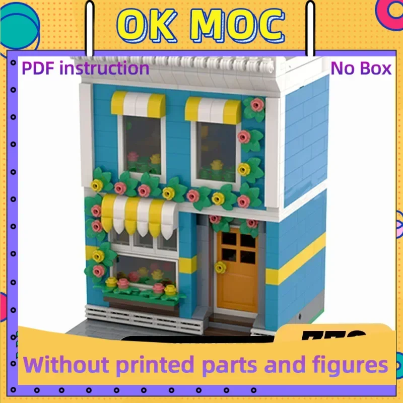 

City Street View Model Moc Building Bricks Street Flower Shop Technology Modular Blocks Gifts Christmas Toys DIY Sets Assembly