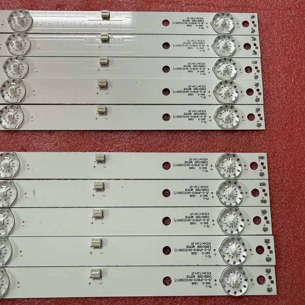10pcs/set LED Strip For AKAI CTV500 CTV500TS CURVED CTV5035 CTV5035SMART CURVED DU49 1000 JS D JP4910 041EC E49DU1000 YS L