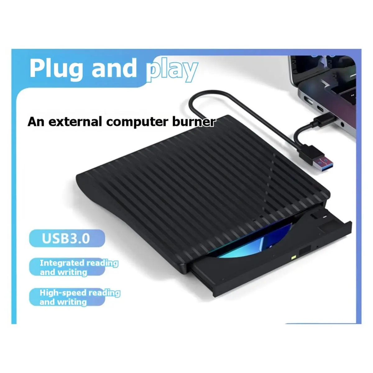 VALUE/MONEY USB3.0 External Optical Drive Type-C for Desktop Computers Portable CD/DVD Burners Laptops