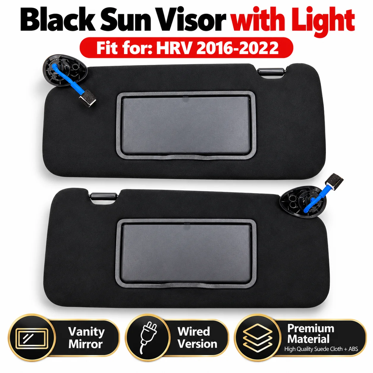Car Sun Visor for Honda HRV HR-V 2016-2022 Sunvisor 83280-T7W-A12ZA Car Interior Shield Shade Mirror Left Right Side