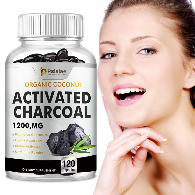 

Капсулы с активированным углем 1200 мг — органическая скорлупа кокоса, помогает облегчить гази и кровирование, детоксикацию и кишечника, пищеварительная добавка